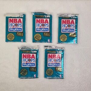 1994-95 SkyBox NBA Hoops Series 1 Lot of 5 Jumbo Sealed 24 Card Packs